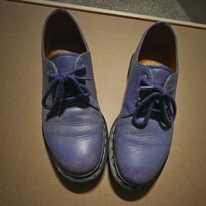 Doc martens purple shoes